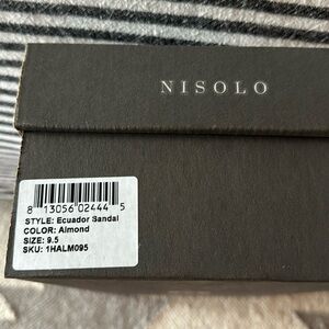 Nisolo Ecuador sandals. 9.5. Barely worn.